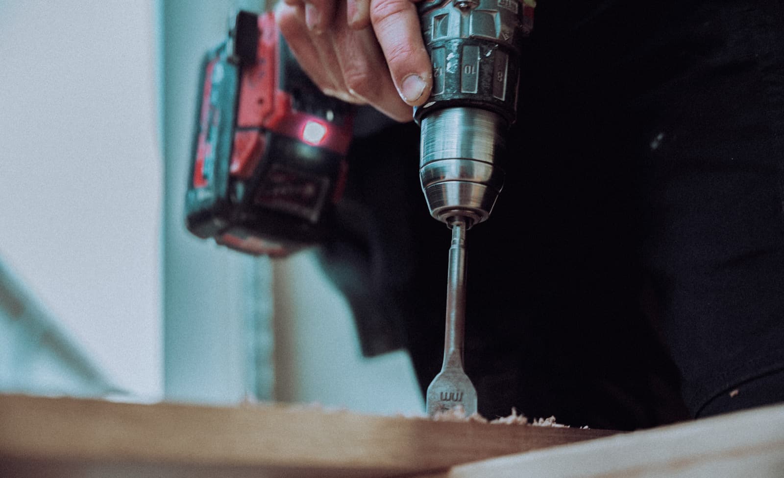 Detailed commercial fit-out carpentry showing precision timber work